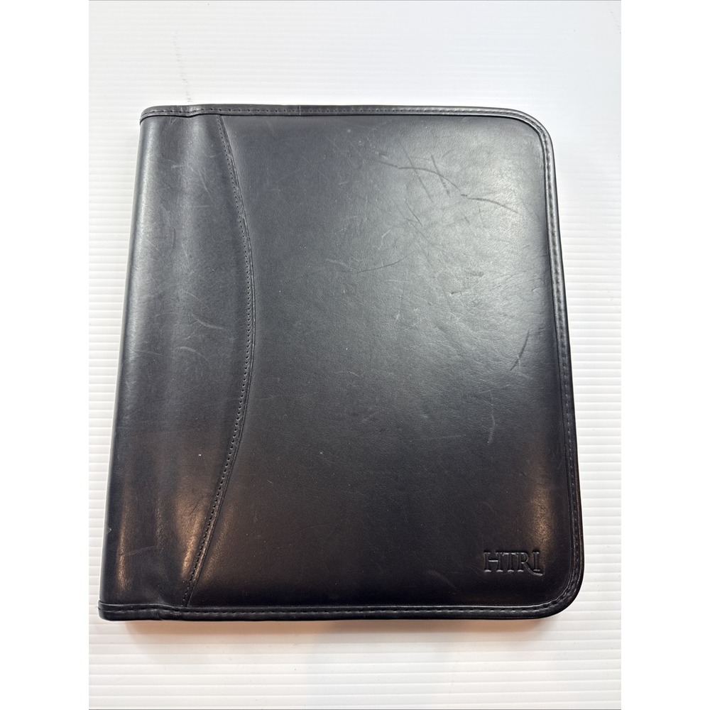 Levenger Leather Pro Folio Letter Size Smooth Black ‎ Notebook 13x11"